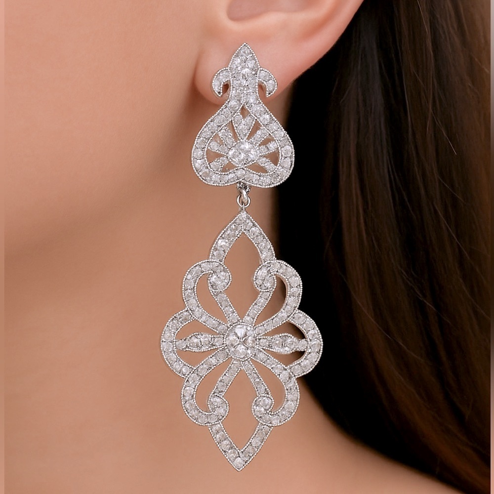 Macy’s Elegant Silver Dangle Earrings